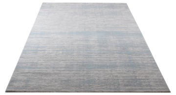 Krem Mavi Renk Geçişli Desensiz Halı