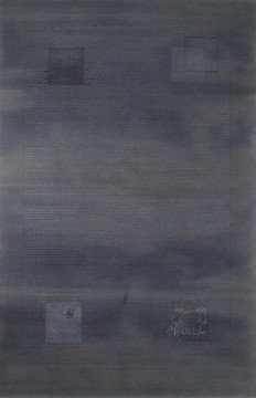 Köşeleri Kare Motifli Gri Renk Modern Halı 2.00 x 2.90