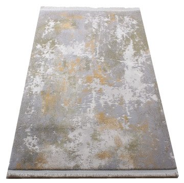 Modern Tasarımlı Yeşil Gri Halı