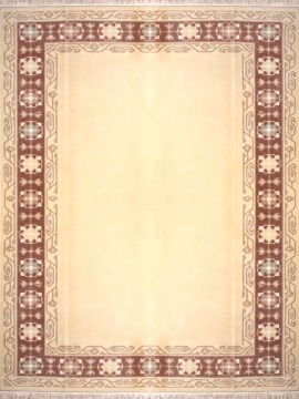 Living Room Carpet with Plain Silk in the Middle