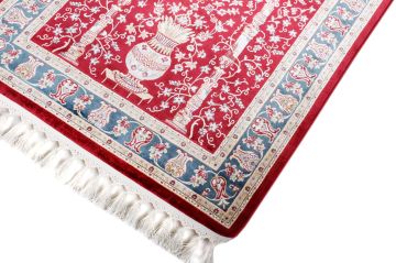 Ortası Kırmızı Kenarı Lacivert Namazlık