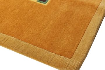 Yellow Color Wool Nepal Carpet 1.76 x 2.46 = 4.33m²