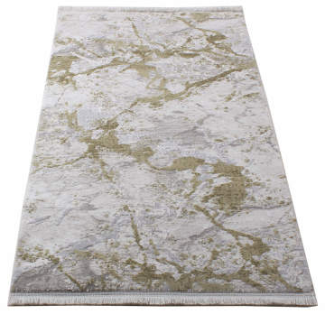 Modern Patterned Light Grey Small Size Carpet