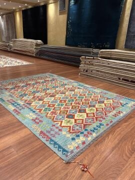 Etnik Desenli Rengarenk Kilim