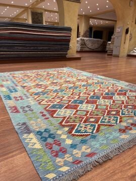 Etnik Desenli Rengarenk Kilim