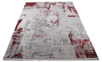 Gri Bordo Renkli Bambu Halı 1.60 x 2.30