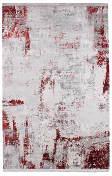 Gri Bordo Renkli Bambu Halı 1.60 x 2.30