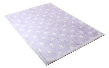 Yıldız Desenli Lila Çocuk Odası Halısı 1.15 x 1.60