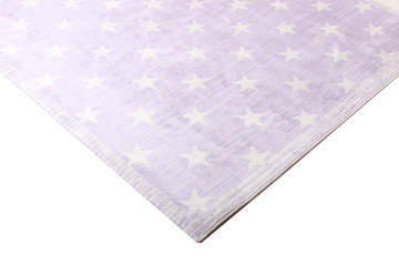 Yıldız Desenli Lila Çocuk Odası Halısı 1.15 x 1.60