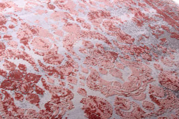 Pembe Desenli Bambu Makine Halısı