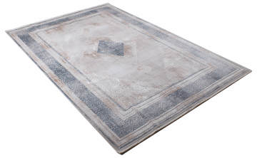 Kenarı Mavi Bordürlü Şık Salon Halısı 1.60 x 2.30