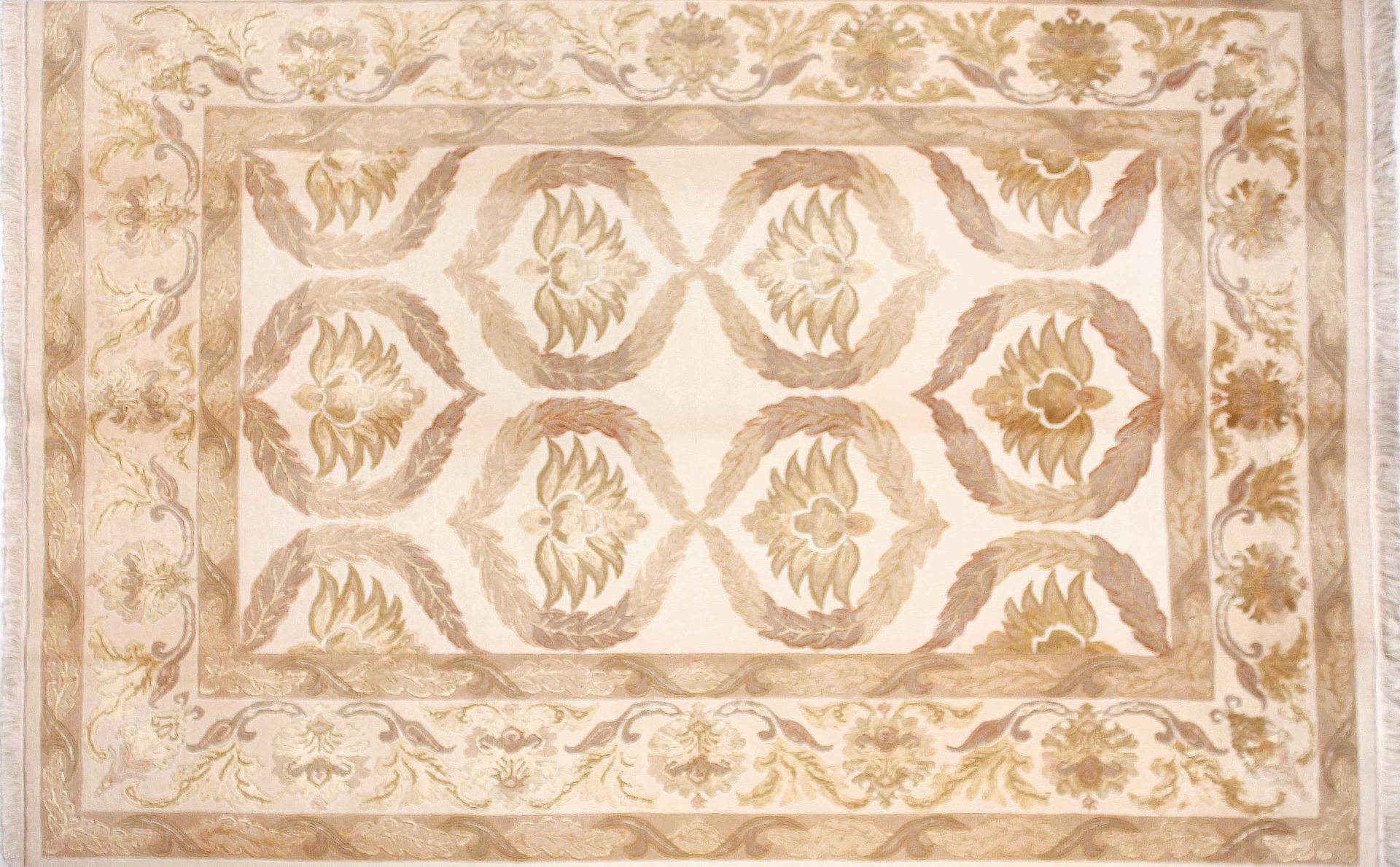 İpek Desenli Damask El Halısı