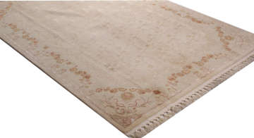 Slim Silk Floral Patterned Carpet Usak