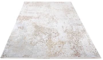 Eskitme Desenli Sarılı Turunculu Makina Halısı