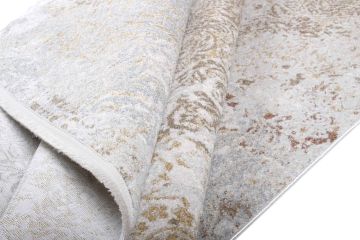 Eskitme Desenli Sarılı Turunculu Makina Halısı