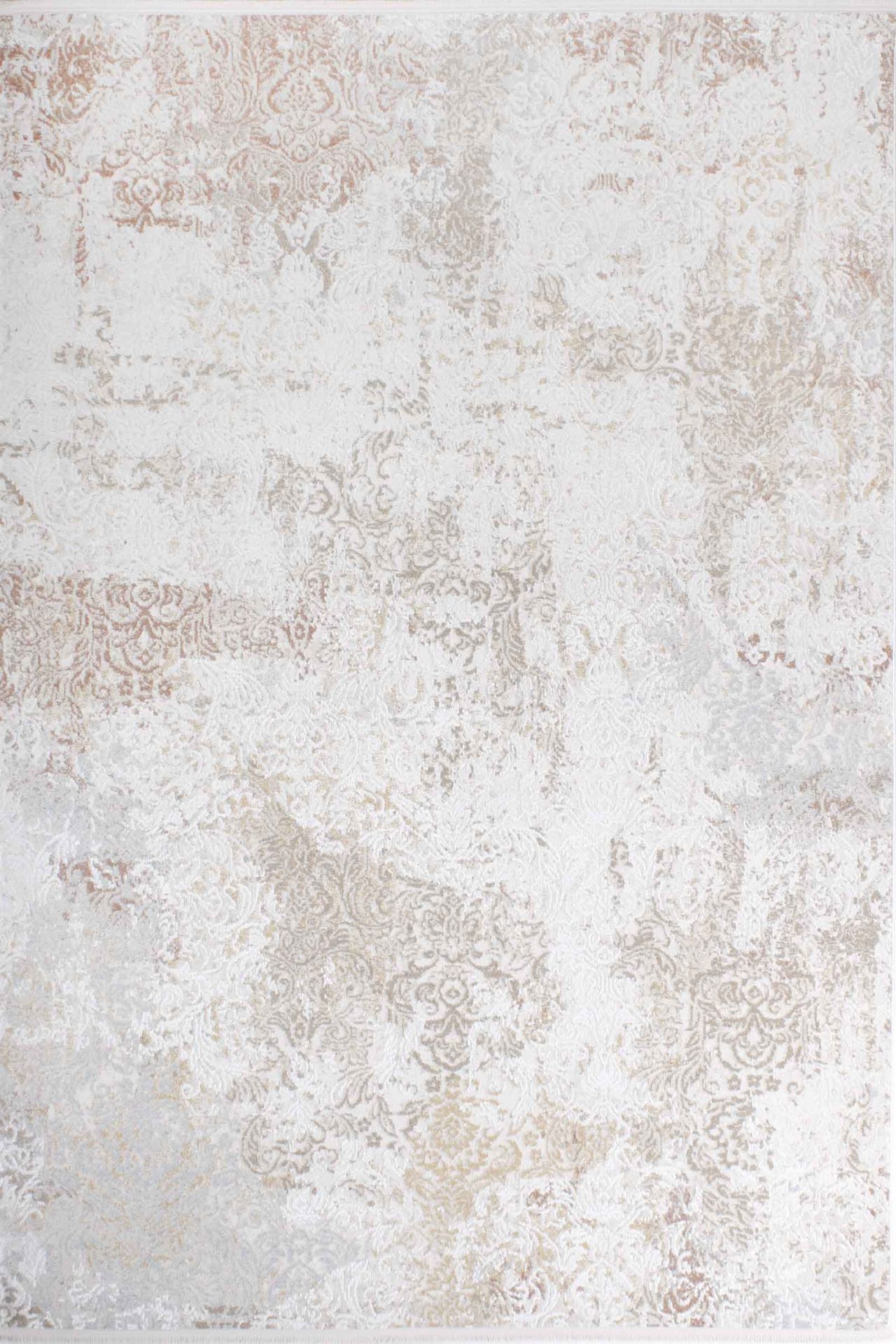 Eskitme Desenli Sarılı Turunculu Makina Halısı