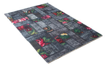 Karabağ Kiliminden Patchwork Yapılmış Desenli Kilim 0.80 x 3.00