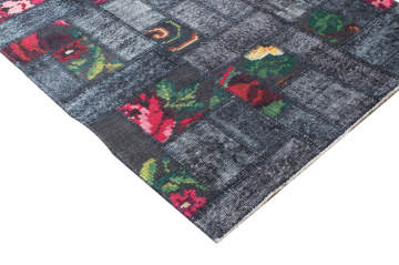 Karabağ Kiliminden Patchwork Yapılmış Desenli Kilim 0.80 x 3.00