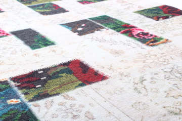Patchwork Desenli Bej Kilim 1.20 x 1.80