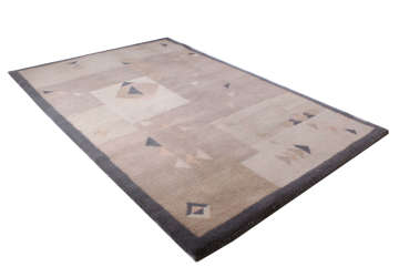 Kirmen Yünü Modern El Halısı