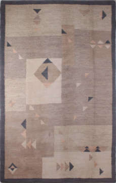 Kirmen Yünü Modern El Halısı