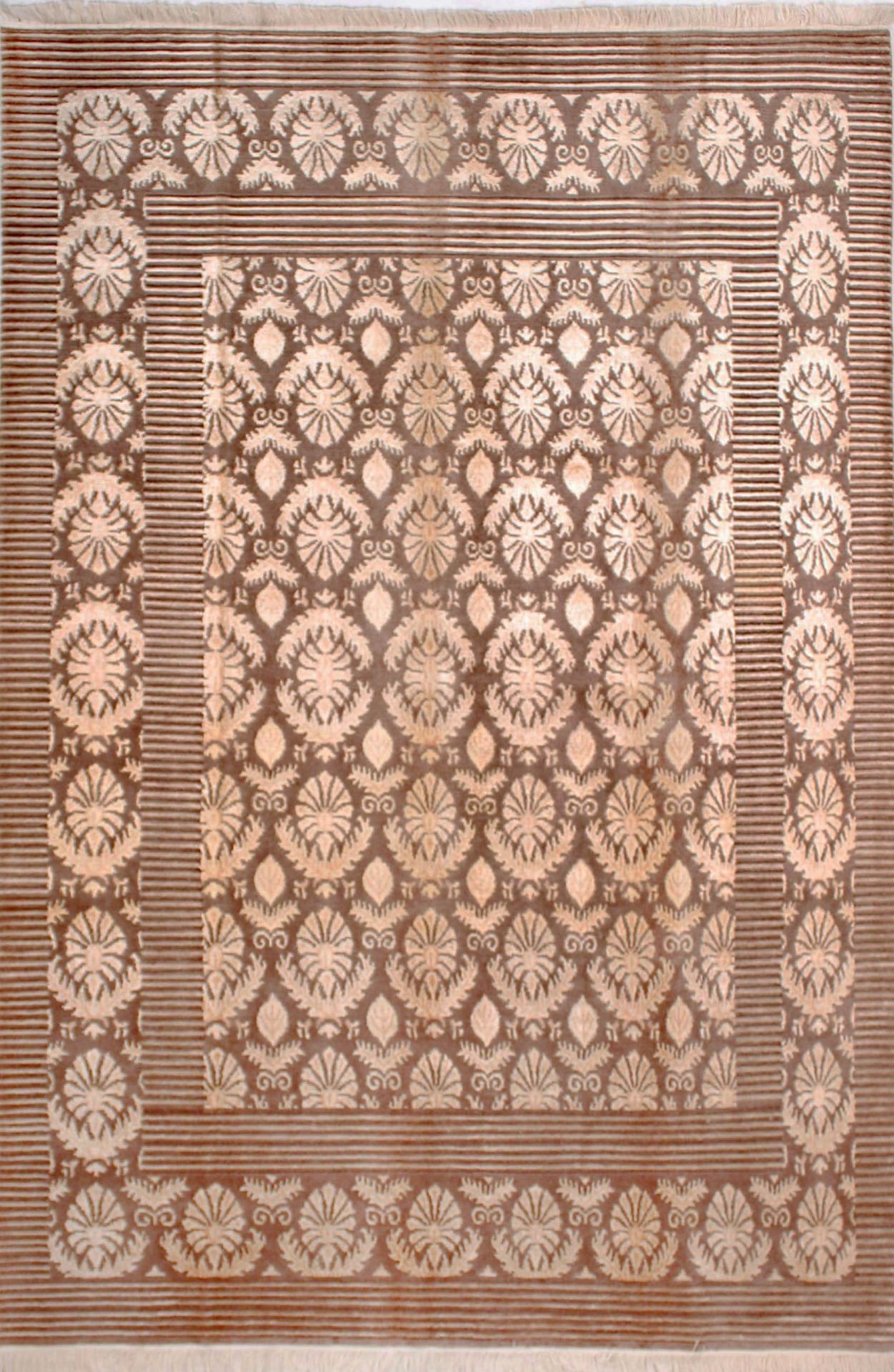 Silk Patterned Brown Carpet