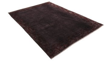 Kenarı Bordo Desenli Antrasit Yün Halı