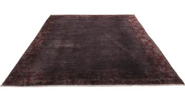 Kenarı Bordo Desenli Antrasit Yün Halı