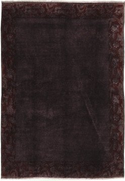 Kenarı Bordo Desenli Antrasit Yün Halı