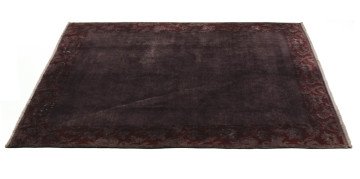 Kenarı Bordo Desenli Antrasit Yün Halı 1.70 x 2.40