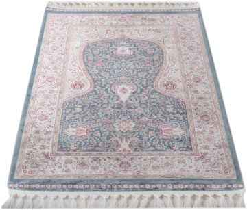 Lacivert Yumuşak ve Parlak Namazlık