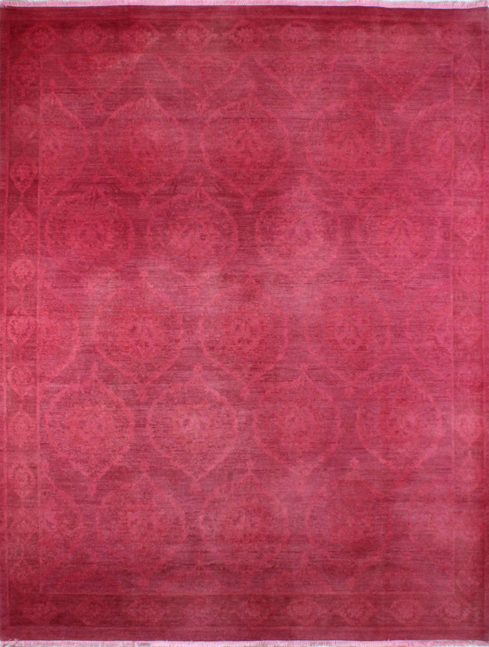 Modernize Edilmiş Ottomon Desenli Bordo Halı