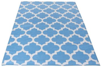Mavi  Beyaz Morocco Desen Kilim