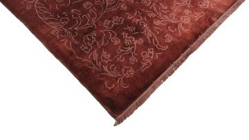Zemini Yün Desenleri İpek Kahverengi Halı 2.00 x 3.00