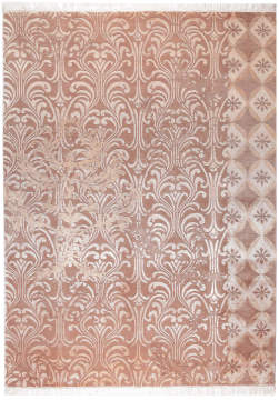 Modern Desenli El Dokuması İpek Halı