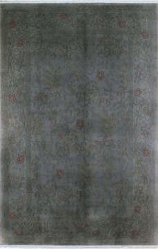 Floral Desenli Koyu Renk Salon Halısı