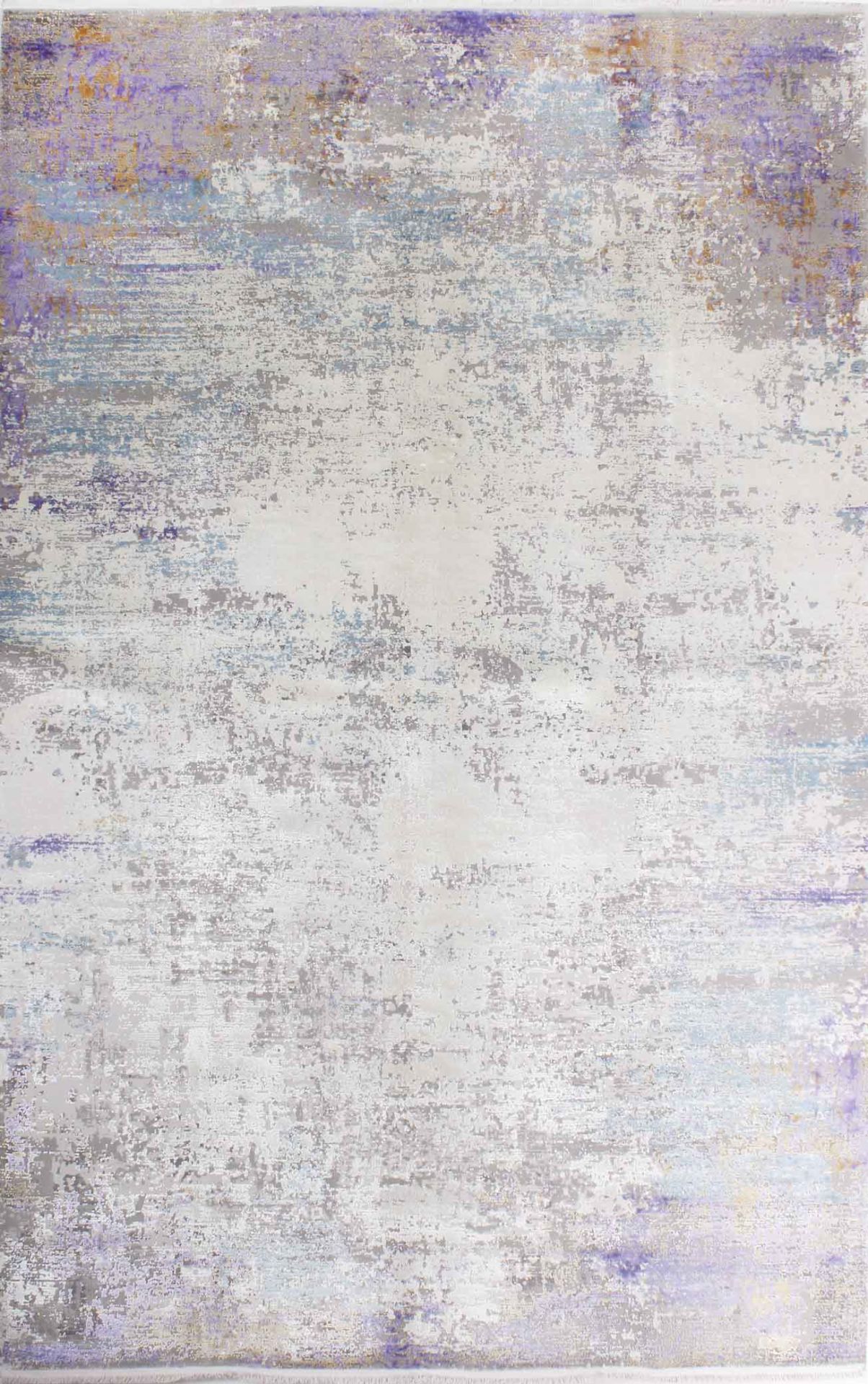 Morlu Çok Renkli Modern Bambu Halı