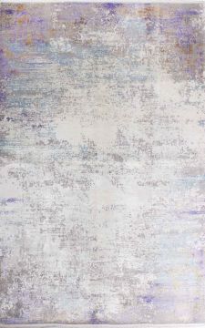 Morlu Çok Renkli Modern Bambu Halı