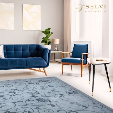 Küçük Boy İpek Desenli Overdye Halı