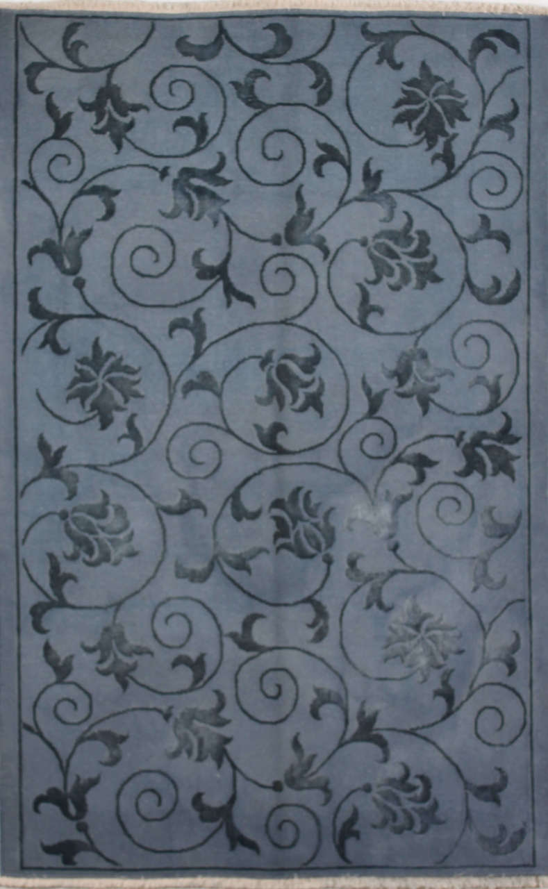 Küçük Boy İpek Desenli Overdye Halı 0.90 x 1.60