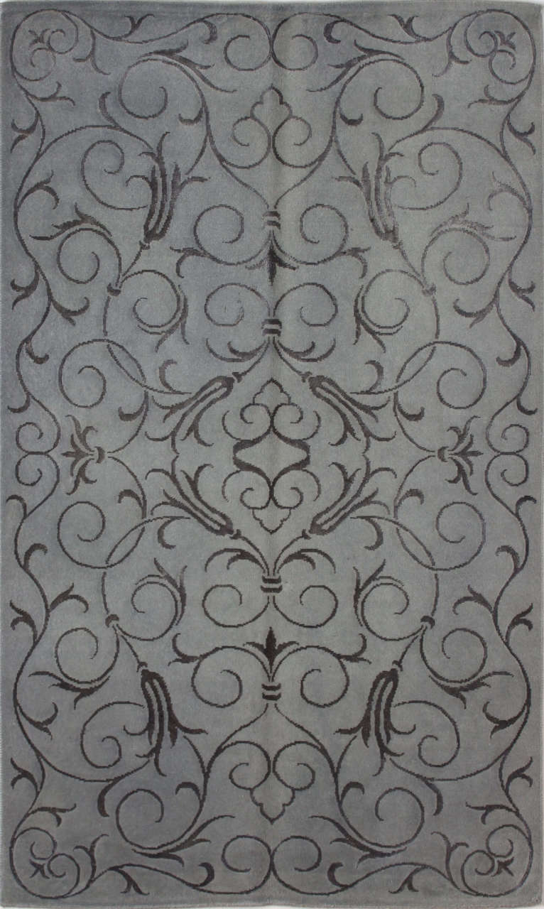 İpek Desenli Gri Overdye Halı