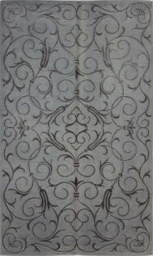 İpek Desenli Gri Overdye Halı