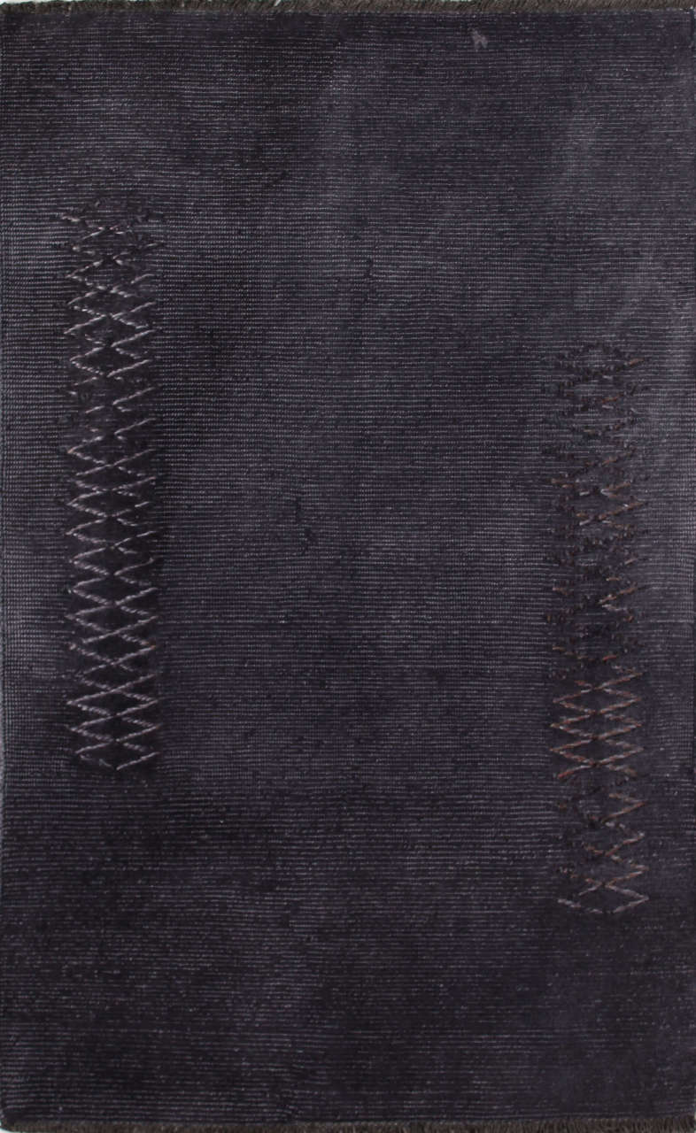 Antrasit Renk Küçük Boy El Halısı 0.90 x 1.60