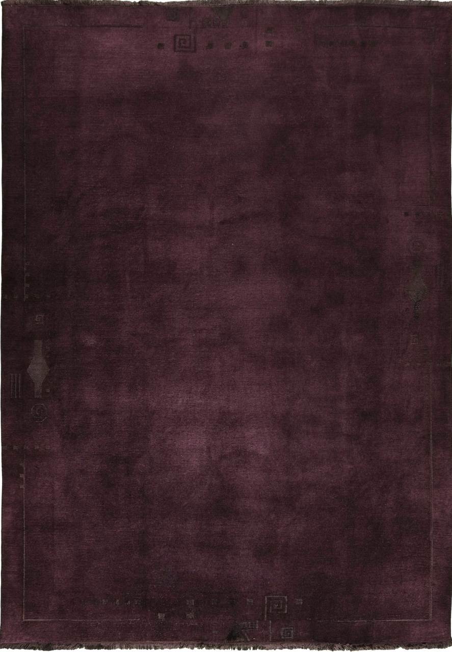 Kenar Deseni İpek Detaylı Modern Siyah Halı