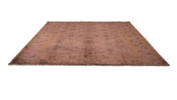 İpek Desenli El Dokuması Gri Salon Halısı