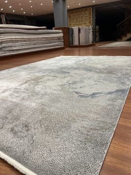 Modern Desenli Mavi Halı