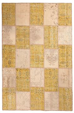 Sarı Bej Patchwork Halı