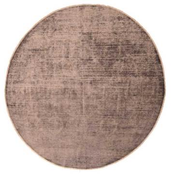 Parlak Gri Yuvarlak El Halısı