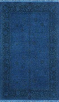 Küçük Boy Mavi Overdye Halı