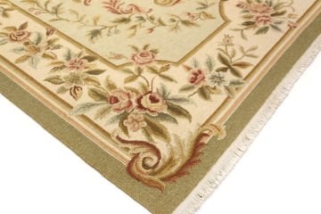 Gül Desenli Orijinal Aubusson Kilim